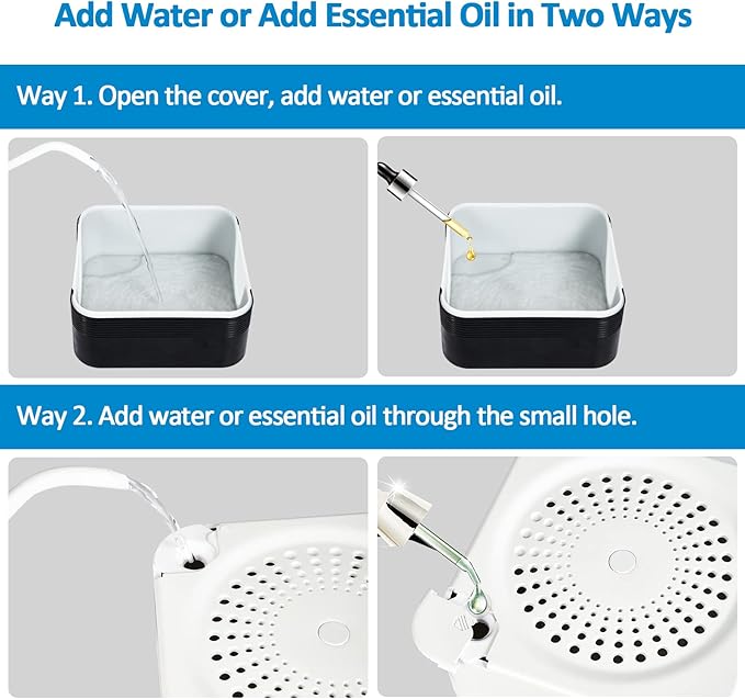 Water-Based Air Purifier Air Washer, Air Revitalizer with Filter Net, Air Fresher with Warm Color LED Night Light, Small Air Cleaner for Home and Office, Aroma Diffuser for Smoke & Pet