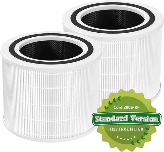 Core 200S Replacement Filter for LEVOIT Air Purifier, 3-Stage Filters Replacement Activated Carbon Ture HEPA Air Purifier Filter Core 200S-P Fit for LEVOIT 200S, 2 Pack Core 200S-RF