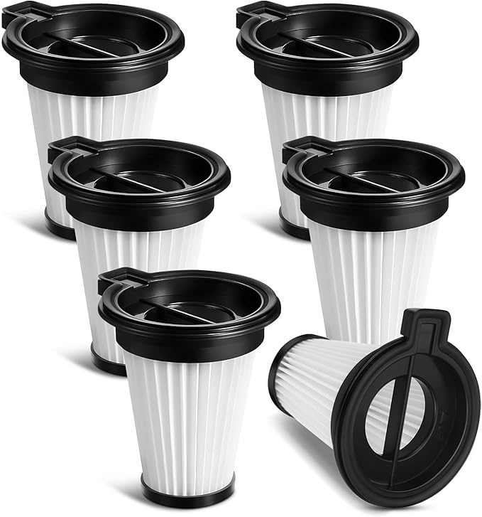 6 Pack HEPA Filter Compatible with Wyze Cordless Vacuum Cleaner, Replacement Filters for Wyze Handheld Vacuums & WCVRHF, Washable & Reusable for Wyze Vacuum ﻿