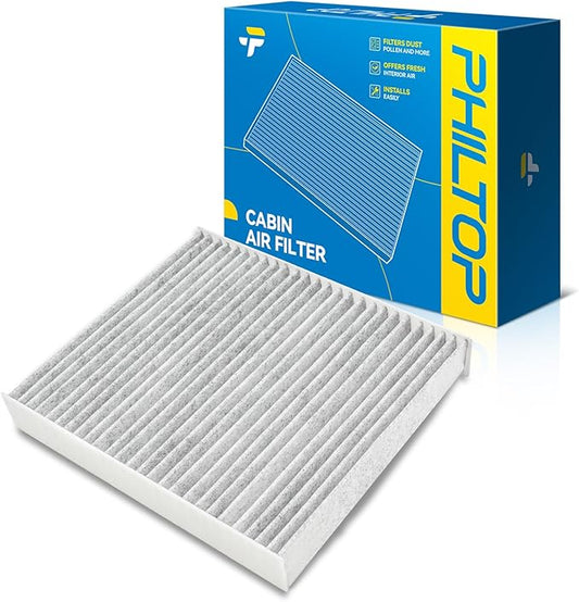 PHILTOP Cabin Air Filter, Replacement for CF10377, 2002-2007 Impreza, 2002-2005 Impreza, 2005-2006 9-2X, 2005 9-2X, Premium Cabin Filter with Activated Carbon Filter Up Dust Pollen Odor