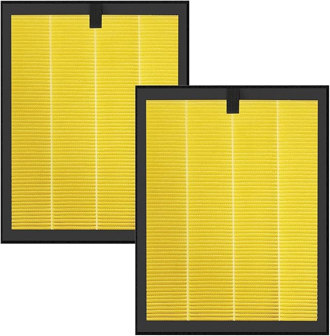 2 Packs ClearAir-A5 Pet Filter Compatible with Vewior ClearAir-A5 A5 Air Cleaner Purifier,3-in-1 Filter of H13 True HEPA+Activated Carbon Filter+Pre-Filter