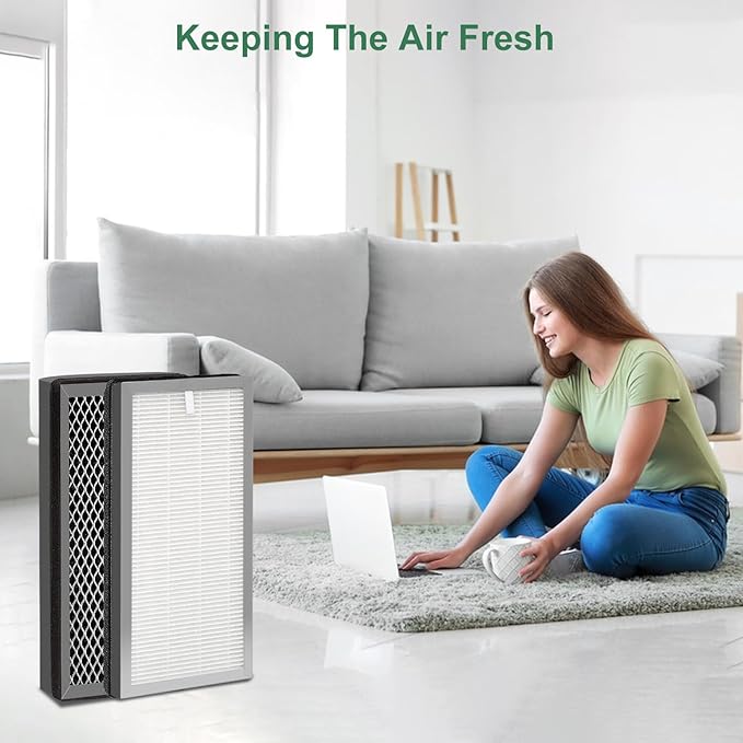 6 Pack 15 Replacement Filter for MA Air Puri-Fier Models 15, 3-in-1 Filter Contains Pre-Filter and Activated Carbon Filter, (6 Pack)