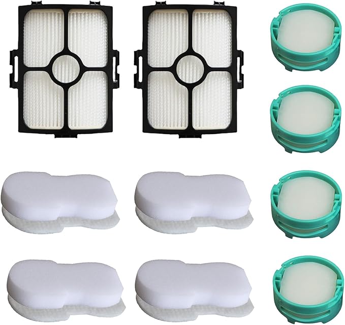 MZY LLC 10PCS for Shark Stratos Filter Replacements Compatible with AZ3002 AZ3000 AZ3000W Shark Stratos Odor Neutralizer Cartridge Kit Includes 2 HEPA + 4 Foam + 4 Odor Neutralizer
