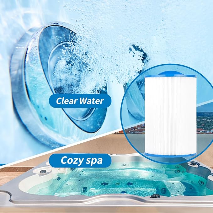 Spa Filter Compatible with Caldera 50, Caldera Spas, Unicel C-7350, 1019401, 73532, PCD50N, FC-3963, 50 sq.ft hot tub Filter, 4 Pack