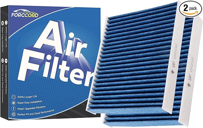 2-Pack HEPA Cabin Air Filter Fits for Mazda CX-9 Toyota RAV4 Corolla Camry Highlander Lexus RX350 Activated Carbon Cabin Filter CF12157 Replacement Accessories
