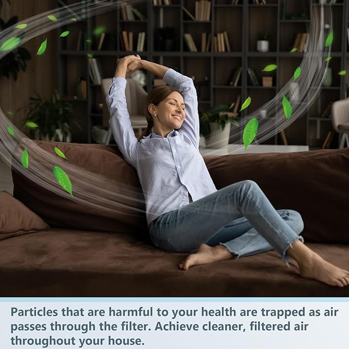 Buryeah 2 Rolls of 120 Inch Air Vent Filters Blue and White, DIY Size Filter, Dustproof Floor Vent Media Pad for Aquarium HVAC Home, 25" Wide