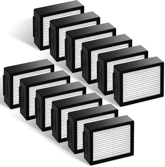 Improvedhand Filters Replacement Fit for i-Robot Roomba E I & J Series i1 i3 i3+ i4 i5/plus i7 i7+/plus i6 i6+ i8 i8+ E5 E6 E7 Vacuum Cleaner parts 4639161,12Pack Filter Replacements+1 Cleaning Brush