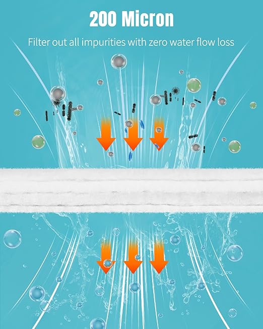 Pawfly 200 Micron Fine Aquarium Polishing Filter Pad, High Density Filter Media Pad for Ponds & Sumps, 36 x 24 Inch Cut-to-Fit Aquarium Filter Floss, Water Polishing Pad for Fish Tank Filters