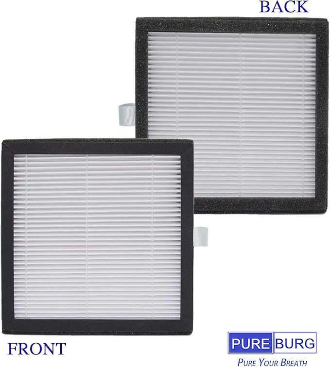 PUREBURG 3-Pack Replacement HEPA Filter Set Compatible with Afloia AQ8 Q8 & Honati Hysure Q7, Tenergy Sorbi 2-in-1 Dehumidifier (1000ML)