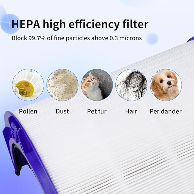 2-IN-1 Air Purifier Filter Replacement Compatible with Dyson PH01,PH03,PH04,HP07,HP09,TP07,TP09 Purifying Humidifying Fan, Pure Hot Cool 360° HEPA Carbon Filter,Replace Part #970341-01