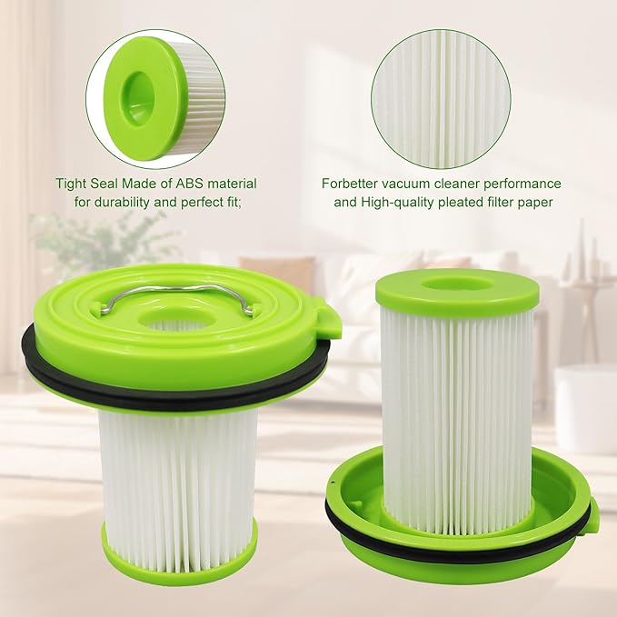 4 pack CleanView XR Pet Vacuum Features Filter Compatible With CleanView XR Pet 300W Lightweight Cordless Vacuum 3797V and 3789U, Part Number: 1638010