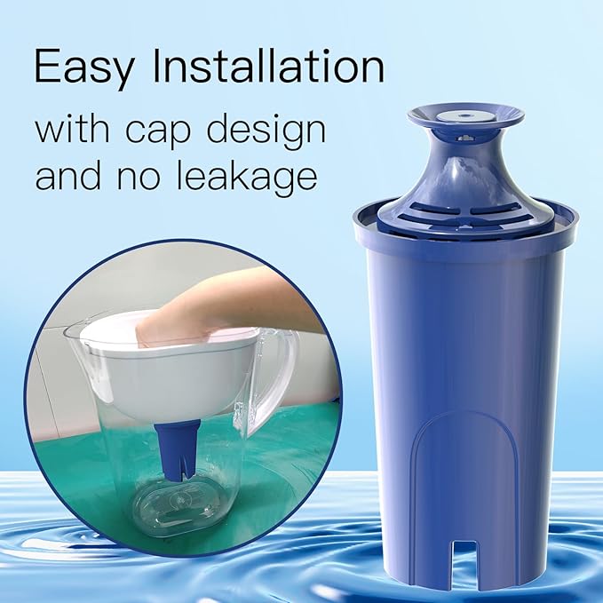 Alkaline Water Filters Replacement for Brita® Pitchers & Dispensers, Classic 35557, OB03 Mavea® 107007, & More, 1 Year Filter Supply, Fits Brita Classic, Mavea Classic