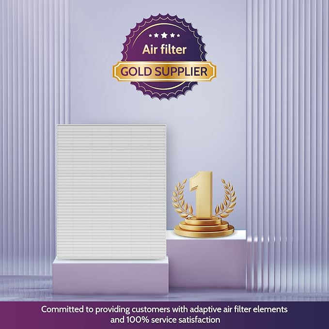 2 Pack C545 HEPA Filter S for C545 Air Purifiers, Compatible with Winix C545 Air Filter Replace Part 1712-0096-00 and 2522-0058-00, 2 × H13 True HEPA + 8 Pre-Filters