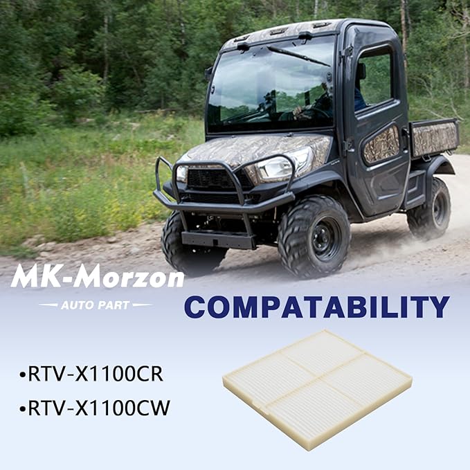 Cabin A/C Air Cleaner Air Filter Compatible with Kubota RTV(UTV) Replaces# K7731-87050