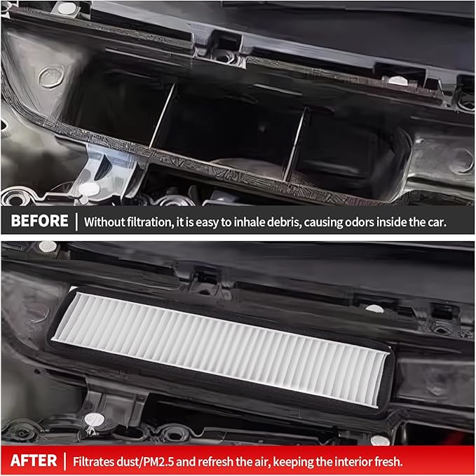 Air Filter Compatible with Tesla Model 3 Cabin Air Filter HEPA Air Intake Filter Replacement with Activated Carbon for 2017-2020 Model 3 Accessories