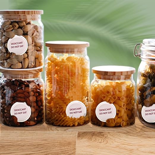 0.5 Gram 200 Pack Silica Gel Canister, Silica Gel Capsules, Silica Gel Packets, Moisture Absorbers for Food Storage, Food Grade Desiccant Dehumidifiers