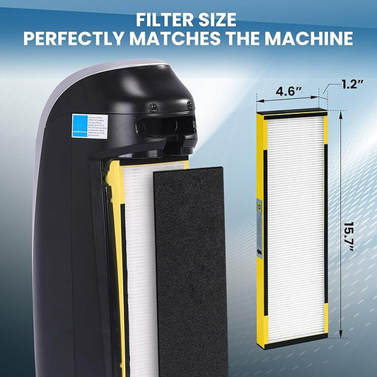 2 Pack FLT4825 HEPA Filter B Replacement for G-Guardian,Compatible with FLT4825 AC4825 AC4300 AC4800 AC4900 AC4850 AP2200CA AP2800CA, Air Purifiers,2 True H13 HEPA Filters + 6 Carbon Pre-Filters