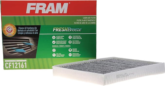 FRAM Fresh Breeze Cabin Air Filter with Arm & Hammer Baking Soda, CF12161 for Select Kia Vehicles , white