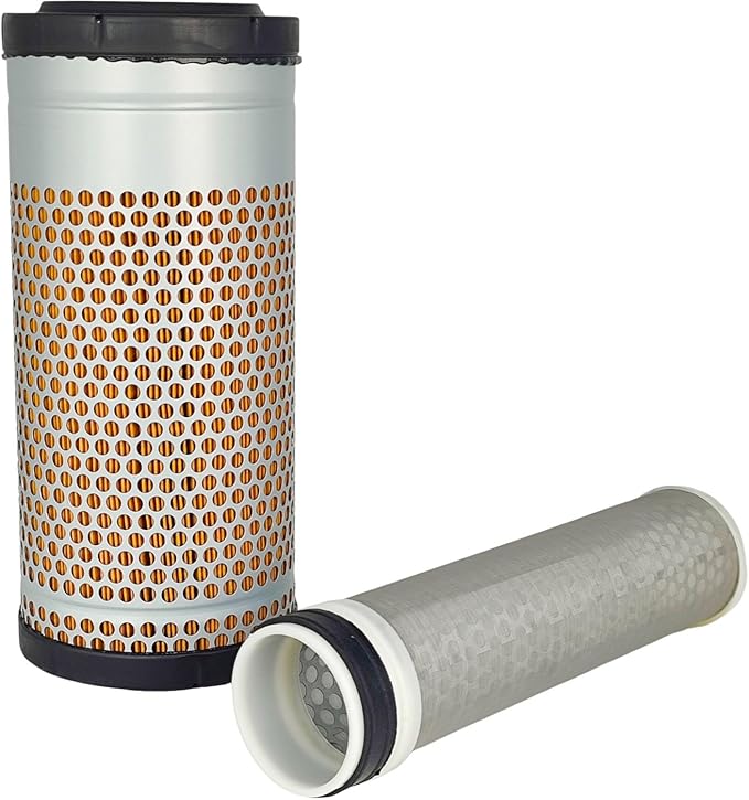 Outer Inner Air Filter Set RD158-42270 RD158-42280 Compatible with Kubota KX040-4 KX040-5 U48-5 R430 Compatible with John Deere 30G 35G 50G Excavator WA10854 WA10890 FYD00000374 FYD00001540