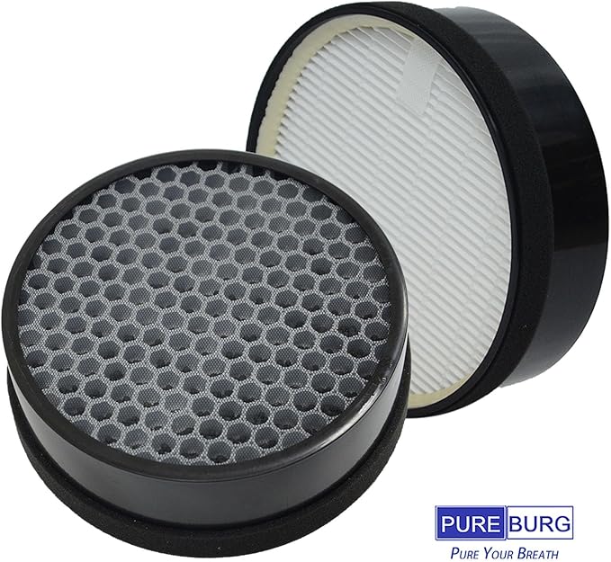 PUREBURG Replacement Filter Set Compatible with hOmeLabs HME020248N Air Purifier,2-Pack H13 HEPA Activated Carbon Pre-Filters Air Clean VOCs Odor
