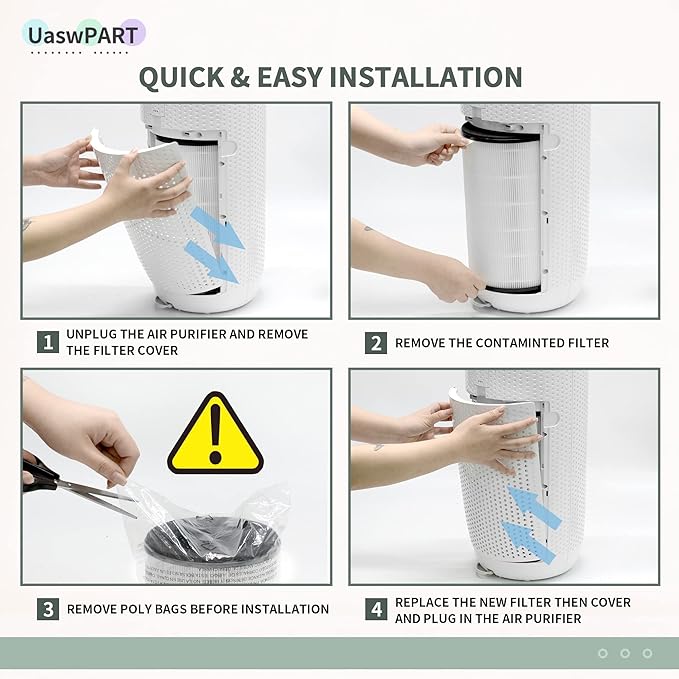 [UPGRADED] AP-PET35-WT AP-T30FL Replacement Filter Compatible with HoMedics Air Pu-rifier Filter, Replacement AP-T30 AP-T30WT AP-PET35 AP-PET35-WT, Part# AP-T30FL AP-PET35FL w/True HEPA, 2-Pack