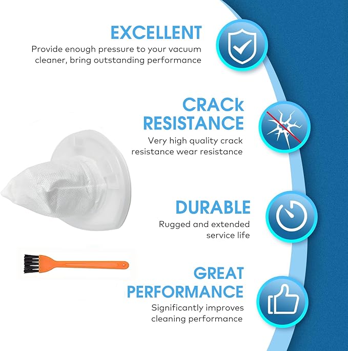 Replacement Filter for Black and Decker: 6 Pack filter for Cordless Handheld Vacuum VF110 CHV1410L CHV1410 CHV9610 CHV1210 CHV1510 CHV1410B Dust Buster Compact Hand VAC BDH2000L