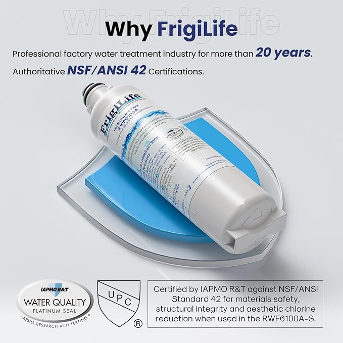 RWF6100A Refrigerator Water Filter Replacement For Bosch Ultra Clarity Pro BORPLFTR50, BORPLFTR55, 12033030, 12028325, 11025825, 11032531, B36CT80SNS, B36CL80ENS, WFC100MF, 3PACK