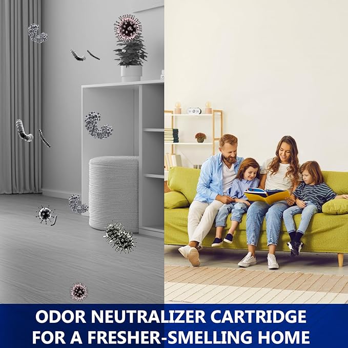 14 Packs Odor Neutralizer Cartridges Replacement Compatible with Shark AZ3000 AZ3002 HZ3000 HZ3002 IZ862H IZ562H ZD550 ZU102 Upright Vacuum, HP152 HP301 HP302 Air Purifier, Part# 1541FC3000