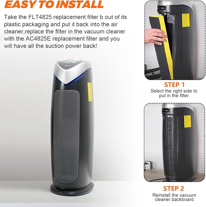 FLT4825 Replacement Filter B Replaces AC4825 AC4825DLX AC4825E replacement filter (FLT4825 hepa filter b replacement Pack of 2 x HEPA Filters + 2 x Carbon Pre-Filters) by Blutoget