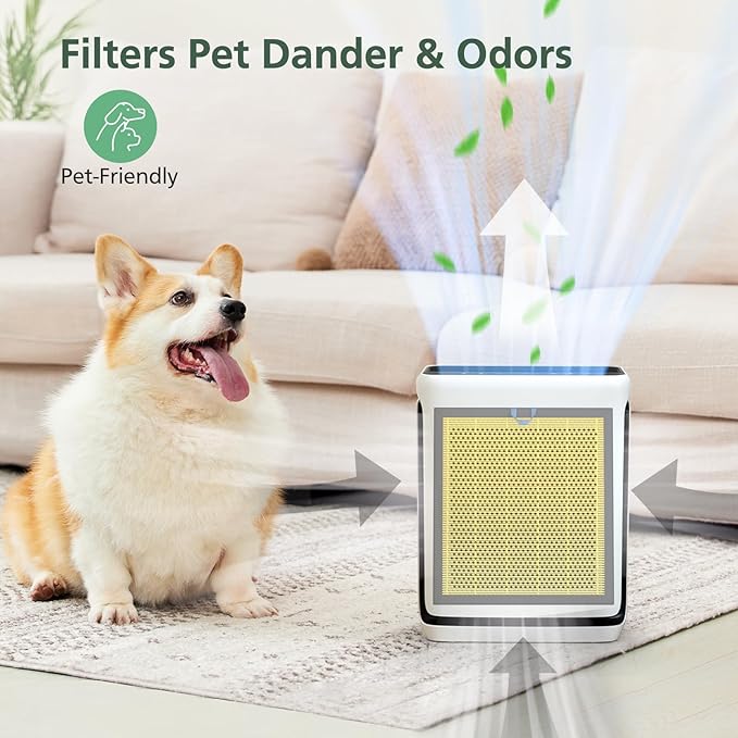 Vital 100S Replacement Filter Compatible with LEVOIT Vital 100S Air Purifier, 3-in-1 H13 Grade True HEPA and High-Efficiency Activated Carbon Filter for Vital 100S-P, Vital 100S-RF, Yellow, 2 Pack