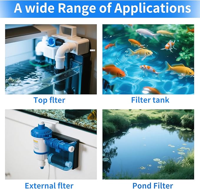 Aquarium Filter Media,11.8"x15.7"- 8-Layer Filter Sponge Pad for Fish Tank and Pond,Cuttable & Washable Aquarium Filter Floss for Crystal Clear Water