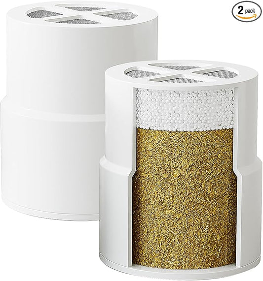 2 Pcs Shower Head Filters, Compatible with Jolie Shower Head, The with KDF-55 Stage Technology - High Pressure Water Filter for Soft Skin & Shiny Hair