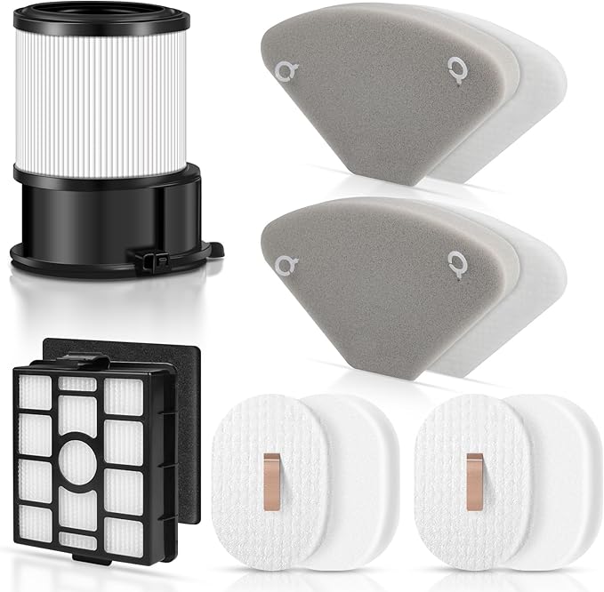 10 Pack HEPA Filters for Shark PowerDetect with Auto-Empty Cordless Vacuum IP3251 IP3251C, 1 Post-Motor Filter, 2 Pre-motor Foam and Felt Filters, 1 Dock HEPA Filter, 2 Dock Foam and Felt Filter
