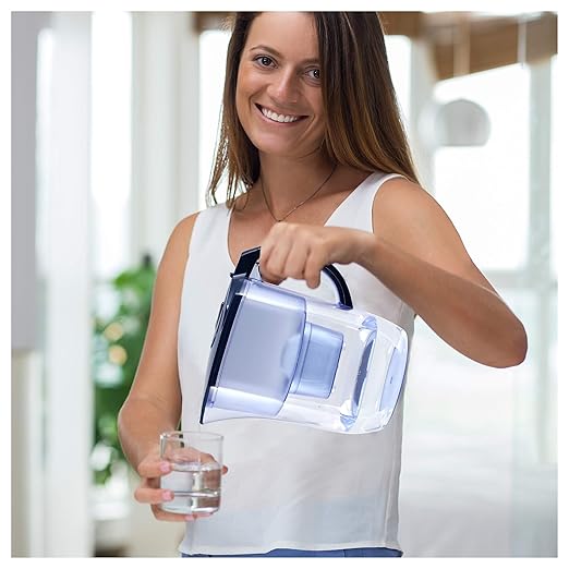 Ultra Premium 3.8L Alkaline Water Filter Pitcher BPA Mineralized pH 9.5 Activated Carbon Filter for Healthy Drinking Water(Black)