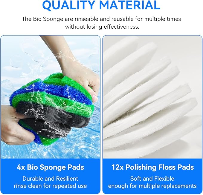 Canister Filter Pads Replacement for SUNSUN HW-304B/404B/704B/3000 CF500 Canister Filter Replacement for Aquarium Filter Pads Filter Media for SUNSUN，Aqua-TOP and Polar Aurora Canister Filter