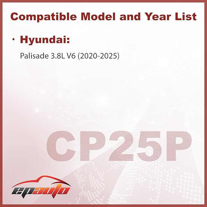 EPAuto CP25P (PC99525P) Cabin Air Filter with Activated Carbon, Replacement for Hyundai Palisade (2020–2025) – Filters Dust, Pollen, Odors – Improves Air Quality and HVAC Efficiency