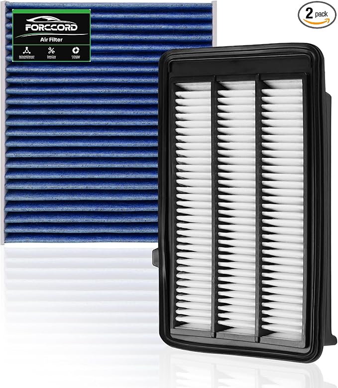 Cabin & Engine Air Filter Fit for Honda Civic 1.5L 2016 2017 2018 2019 2020 2021 Activated Carbon Cabin Filter Replacement CF11182 CA12050 Air Filter for My Car