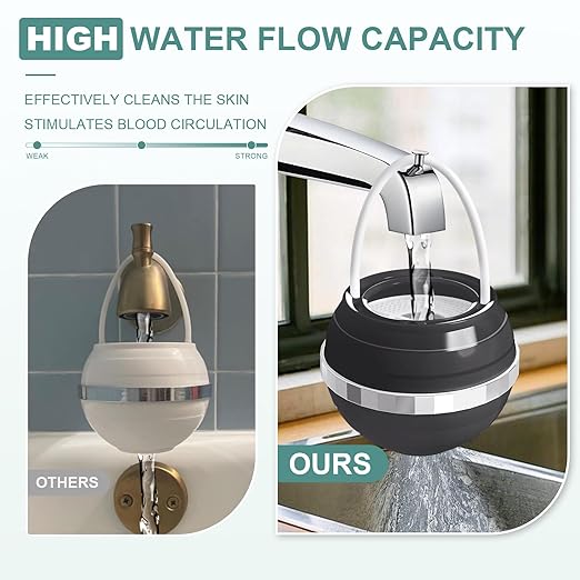 Bath Filter for Tub - 8 Stages Bath Water Filter for Tub Faucet, Hard Water Softener to Remove contaminants, Chlorineand Fluoride, 2,500 Gallons of Filtration, BPA Free (Black)