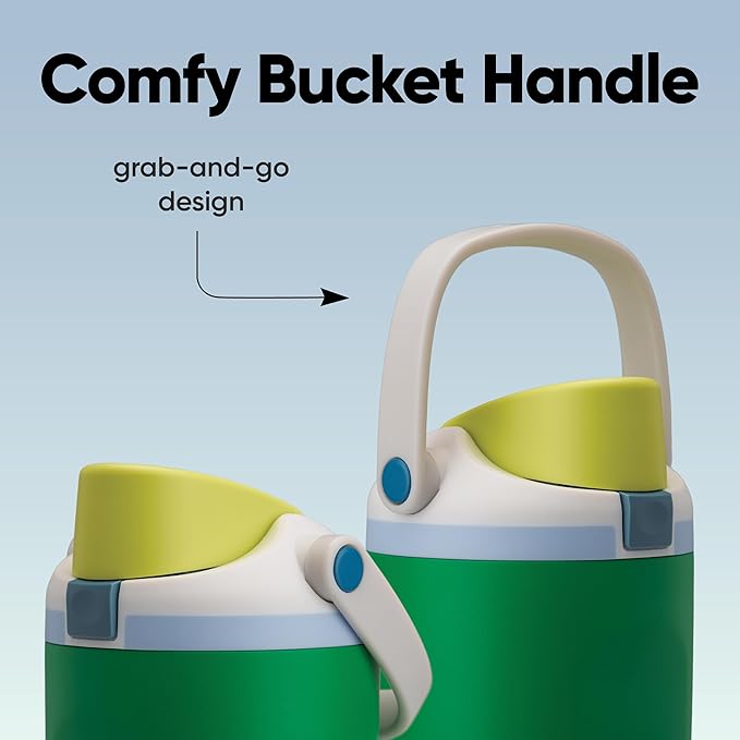 Owala FreeSip Sway Insulated Stainless Steel Water Bottle with Two-Way Spout, Built-In Straw and Bucket Handle, Made for Travel, School, and Sports, 40oz, BPA Free, Leak Proof, Putting Green