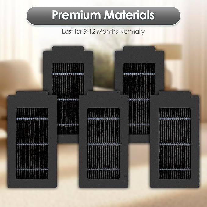(5 Pack) T50 Pro Omni Replacement HEPA Filters for ECOVACS DEEBOT T50 Pro Omni/ T50 Omni/ T30C/ T30C Omni Robot Vacuum Filter, Upright Canister Filter, Accessories Kit (NOT FOR T50 Max Pro Omni)