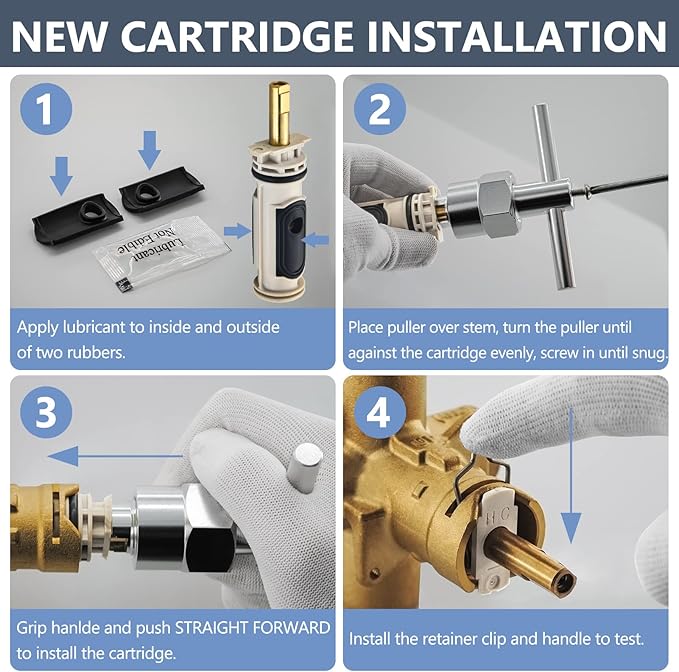 1222 Replacement Cartridge Kit for Moen One-Handle PosiTemp Faucets, Replacement Compatible with Moen Tub Shower,Metals & Plastics