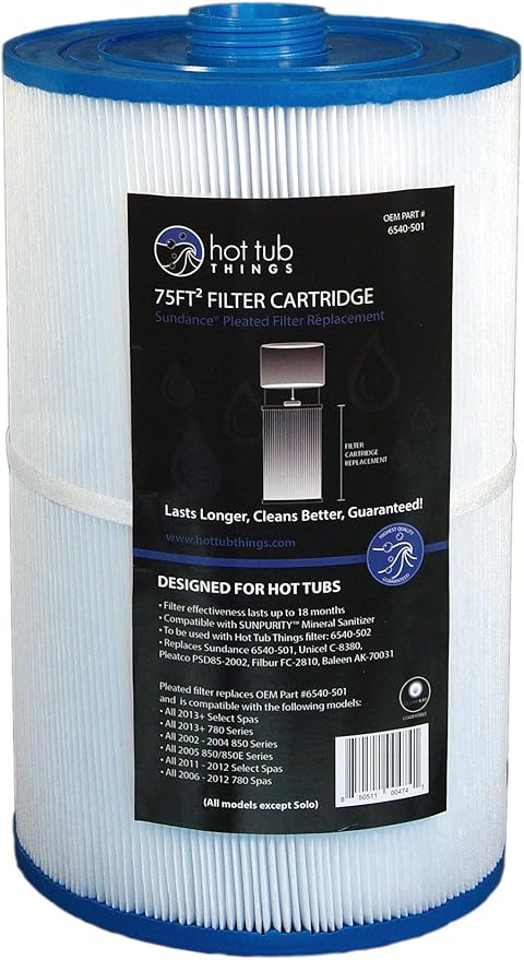 Advanced Spa Filter Replacement Cartridge 6540-501 Series Filter, Enhanced Water Quality with Superior Filtration, Large Filtration Capacity, Cleans Better and Last up to 18 Months
