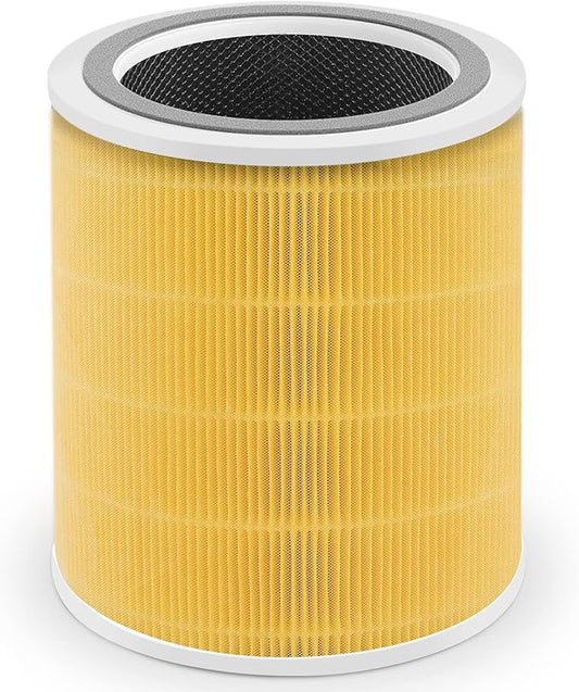 Core 400S Replacement Filter Compatible with LEVOIT Core 400S, 3-in-1 Filter, Activated Carbon Filtration, Compared to Part# Core 400S-RF Yellow