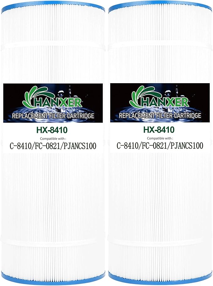 Swimming Pool Filter Replaces for C-8410, Filbur FC-0821, Jandy CS100, R0462200, PJANCS100, Ultral-B2, Porpoise PP-B6, 81007, 100 Sq.Ft Premium Filter Cartridge, 2 Pack