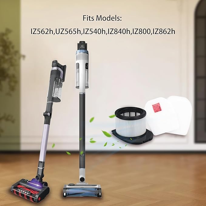 Replacement Filter Compatible with Shark UZ565H,IZ862H,IZ800,IZ840H,IZ562H,IZ540H,Cordless Pro Vacuum,Part # XPSMFIZ700 & XFFKIZ700