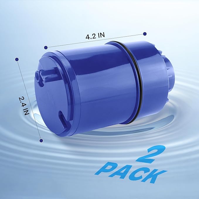 2 Pack Faucet Water Filter Replacement fit for Pur water faucet, Compatible with All P-ur Faucet Mount Filtration Systems LUXRILIX