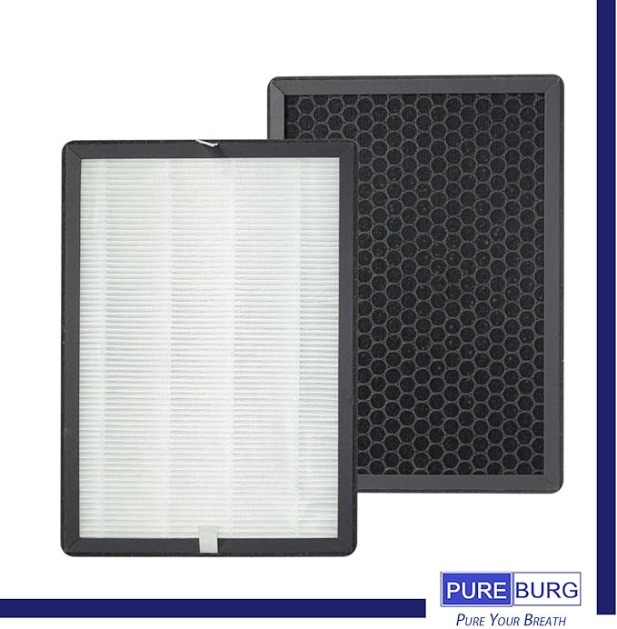 PUREBURG Replacement Filter Compatible with MOOKA KOIOS GL-FS32 & AZEUS GL-FS32 Air Purifiers,2-Pack H13 HEPA 3-Stage Filtration Activated Carbon