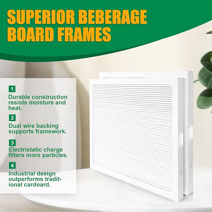 9 x 11 x 1 MERV 13 Replacement Dehumidifier Filter Compatible with Santa Fe Compact70, Ultra70, Element, Compact2, UA 65H dehumidifier Models, 2 Pack