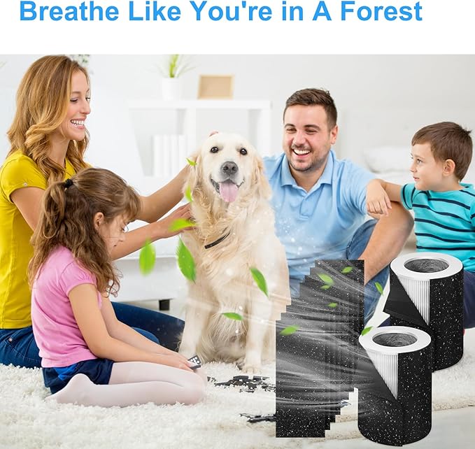 2+8 HP670 Replacement Filter-Compatible with Hunter HP670 Large Tower True Air Cleaner Purifier, Part# H-HP670-VP Filter,2*HP670 True HEPA Filter Replacement + 8*Activated Carbon Pre-Filter (2+8 Set)