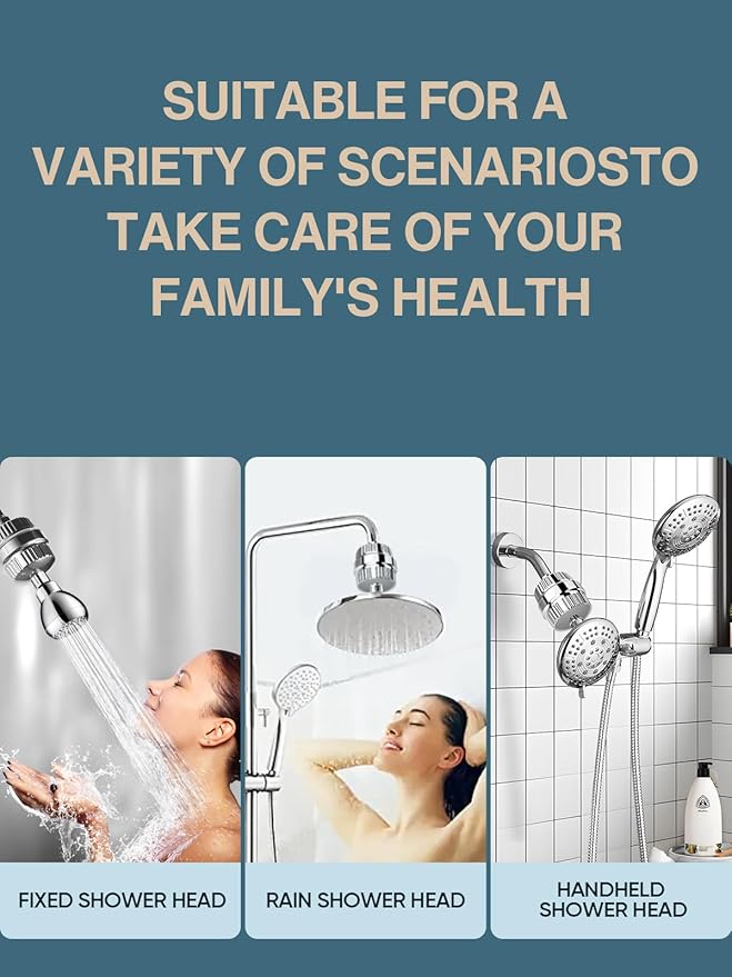 Cobbe HD HEAVY DUTY High Output Shower Filter – 99% REMOVAL Shower Head Filter for Hard Water, Heavy Metals, Chlorine and Harmful Substance, Improve your skin and hair - Black